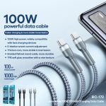 REMAX RC-172 Jany Series 1 m PD100W Typ-C auf USB-C/Typ-C geflochtenes Schnelllade-Datenkabel aus Aluminiumlegierung – Bild 3
