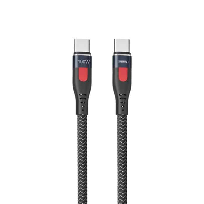 REMAX RC-187c Lesu Pro 1 m PD100W Typ-C auf USB-C/Typ-C geflochtenes Schnelllade-Datenkabel aus Aluminiumlegierung – Bild 1