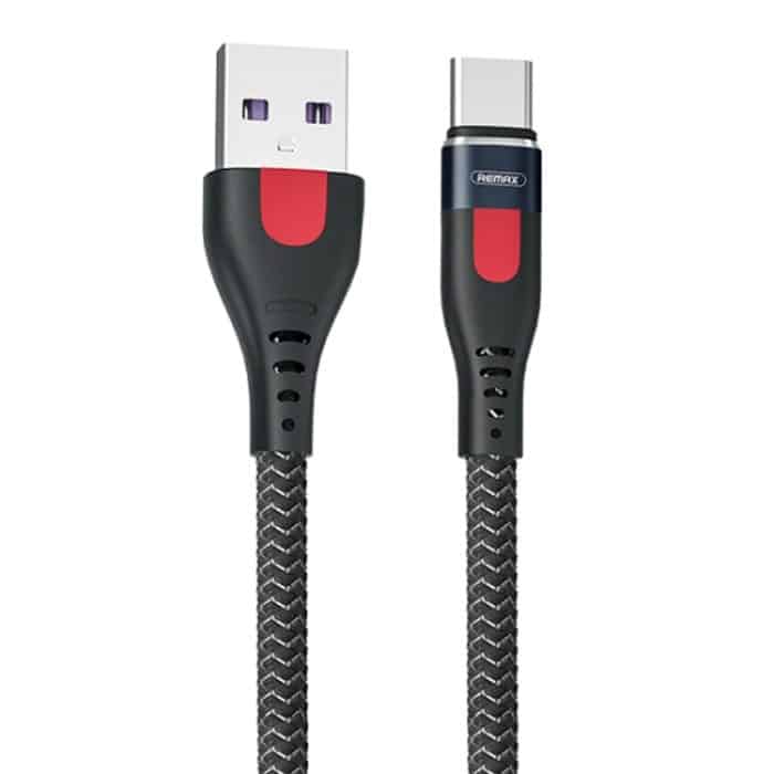 REMAX RC-188a Lesu Pro 1 m 5 A USB-auf-USB-C/Typ-C-Aluminiumlegierungsgeflecht-Schnellladedatenkabel – Bild 1