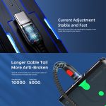 REMAX RC-188a Lesu Pro 1 m 5 A USB-auf-USB-C/Typ-C-Aluminiumlegierungsgeflecht-Schnellladedatenkabel – Bild 5