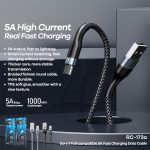 REMAX RC-173a 5A USB auf USB-C / Typ-C Sury 2 vollkompatibles Schnelllade-Datenkabel, Kabellänge: 1 m – Bild 3