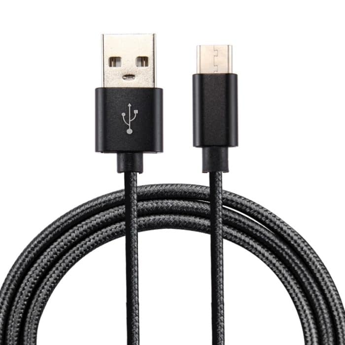 Knit Texture USB-zu-USB-C/Typ-C-Datensynchronisierungs-Ladekabel, Kabellänge: 1 m, 3 A Gesamtausgang, 2 A Übertragungsdaten – Bild 1