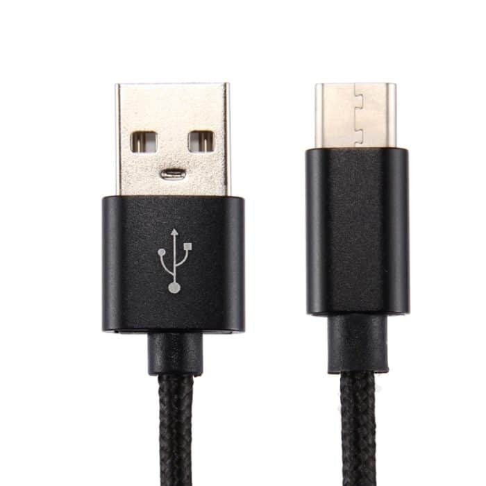 Knit Texture USB-zu-USB-C/Typ-C-Datensynchronisierungs-Ladekabel, Kabellänge: 1 m, 3 A Gesamtausgang, 2 A Übertragungsdaten – Bild 2