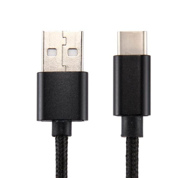 Knit Texture USB-zu-USB-C/Typ-C-Datensynchronisierungs-Ladekabel, Kabellänge: 1 m, 3 A Gesamtausgang, 2 A Übertragungsdaten – Bild 3