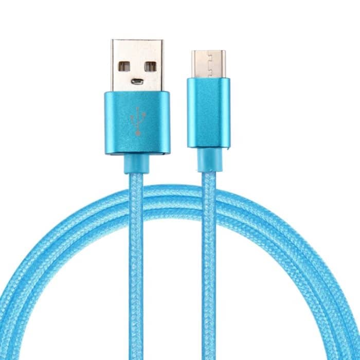 Knit Texture USB-zu-USB-C/Typ-C-Datensynchronisierungs-Ladekabel, Kabellänge: 3 m, 3 A Gesamtausgang, 2 A Übertragungsdaten – Bild 1