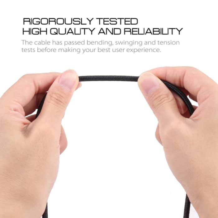 U-förmiger USB-C / Typ-C-Stecker an USB-Nylon-Flecht-Ladungsdatenkabel – Bild 4