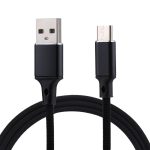1 m langes 2-A-Ausgangs-USB-zu-USB-C/Typ-C-Nylongewebe-Datensynchronisierungs-Ladekabel