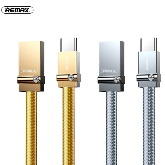 REMAX RC-091a 2,4 A USB auf USB-C/Typ-C Golden Diamond Datensynchronisierungs-Ladekabel, Kabellänge: 1 m – Bild 2