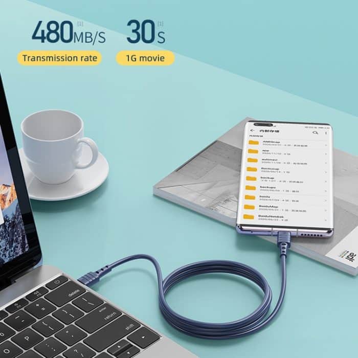 REMAX RC-068 PD 65W Typ-C / USB-C auf Typ-C / USB-C hochelastisches TPE-Schnellladedatenkabel, Länge: 1 m – Bild 7