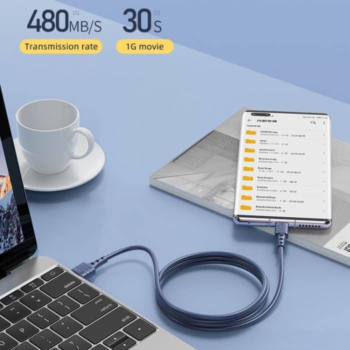 REMAX RC-068a 5A Typ-C / USB-C hochelastisches TPE-Schnellladedatenkabel, Länge: 1 m – Bild 7