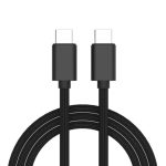 60 W PD USB-C / Typ-C-Stecker auf USB-C / Typ-C-Stecker, geflochtenes Datenkabel, Kabellänge: 1 m