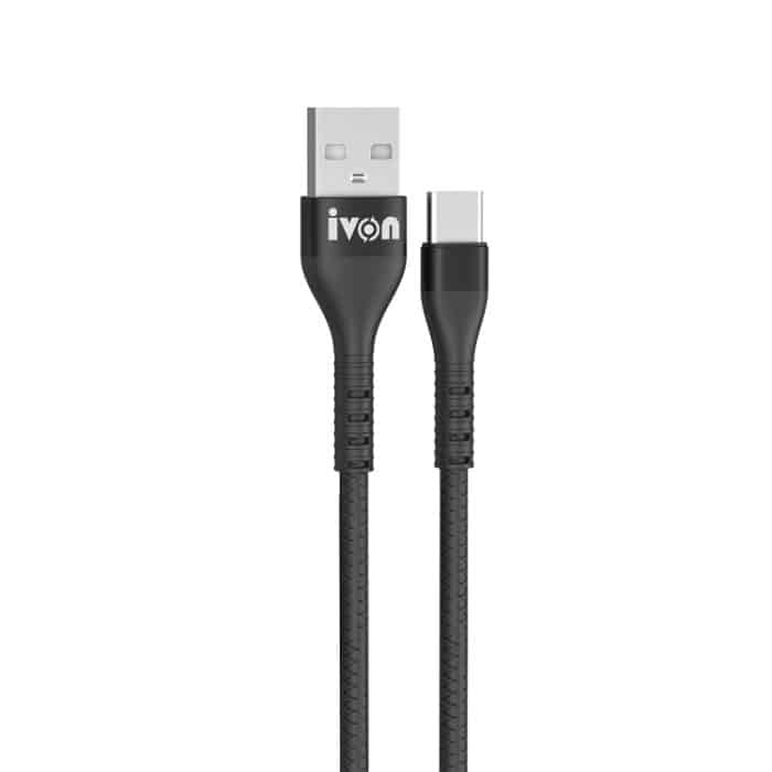 IVON CA92 2,4 A Max. USB-auf-USB-C/Typ-C-Gummi-Schnellladedatenkabel, Länge: 1,5 m – Bild 7