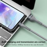 IVON CA92 2,4 A Max. USB-auf-USB-C/Typ-C-Gummi-Schnellladedatenkabel, Länge: 1,5 m – Bild 5