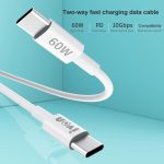 IVON CA203 60W PD USB-C / Typ-C bis USB-C / Typ-C Schnelles Ladedatenkabel, Kabellänge: 1m – Bild 2
