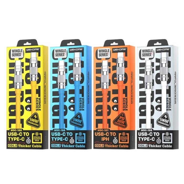 WK WDC-188 Qjie-Serie 100-W-USB-C/Typ-C-zu-USB-C/Typ-C-Schnellladedatenkabel, Länge: 1 m – Bild 7