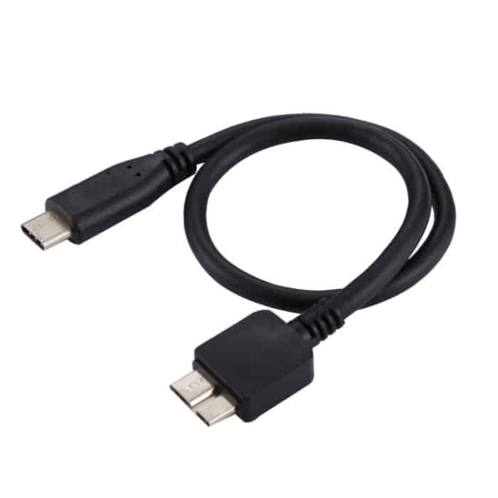 USB-C / Typ C-Stecker auf Micro B-Stecker Adapterkabel, Gesamtlänge: ca. 30 cm, Adapterkabel USB-C / Typ-C-Stecker auf Micro-B-Stecker, Gesamtlänge: ca. 30 cm – Bild 3