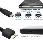 USB-C / Typ C-Stecker auf Micro B-Stecker Adapterkabel, Gesamtlänge: ca. 30 cm, Adapterkabel USB-C / Typ-C-Stecker auf Micro-B-Stecker, Gesamtlänge: ca. 30 cm – Bild 6