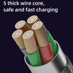 Mutural Li-CC009 1,2 m 100 W transparentes USB-C/Typ-C-auf-Typ-C-Ladedatenkabel – Bild 2