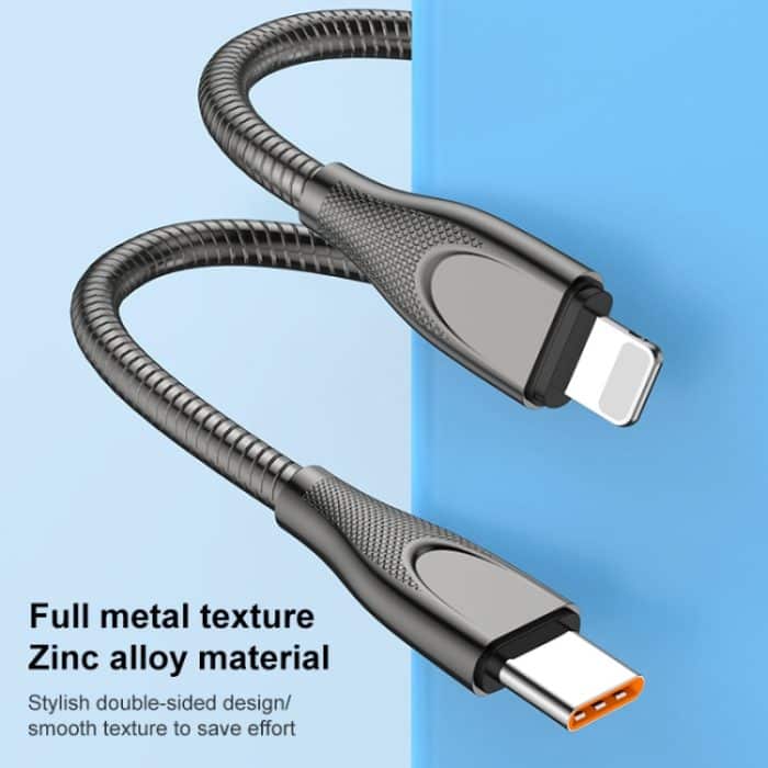 ADC-009 USB-C/Typ-C zu USB-C/Typ-C Zinklegierungsschlauch-Schnelllade-Datenkabel, Kabellänge: 1 m – Bild 2