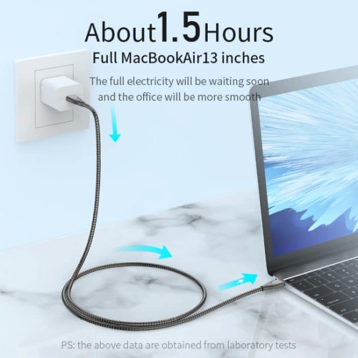 ADC-009 USB-C/Typ-C zu USB-C/Typ-C Zinklegierungsschlauch-Schnelllade-Datenkabel, Kabellänge: 1 m – Bild 3