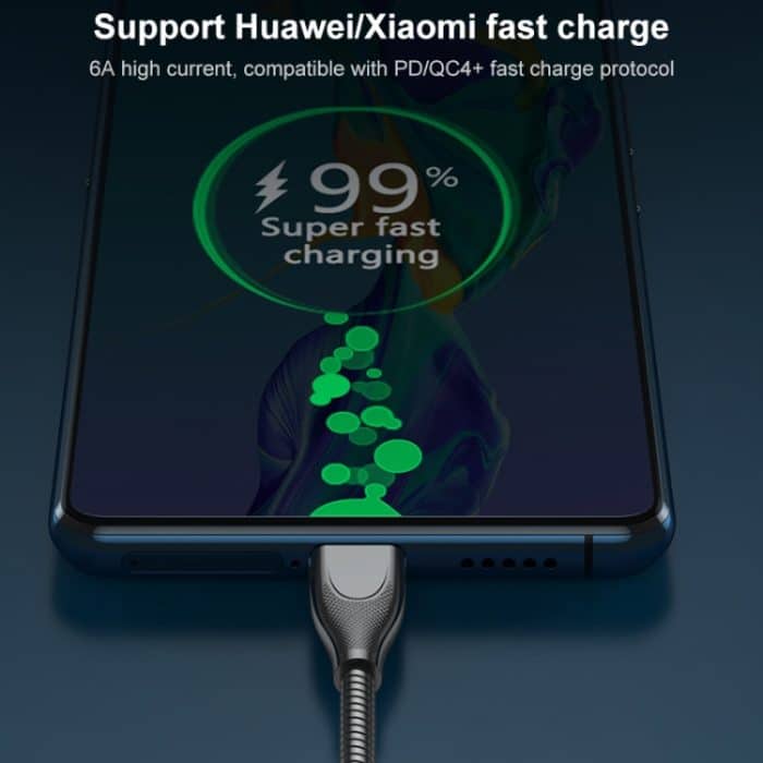 ADC-009 USB-C/Typ-C zu USB-C/Typ-C Zinklegierungsschlauch-Schnelllade-Datenkabel, Kabellänge: 1 m – Bild 5