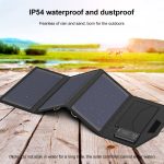 Allmäher Solar Batterieladegerät Tragbare 5V 15W Dual USB + Typ-C Tragbare Sonnenkollektor Ladegerät Im Freien Faltbare Solarplatte – Bild 6