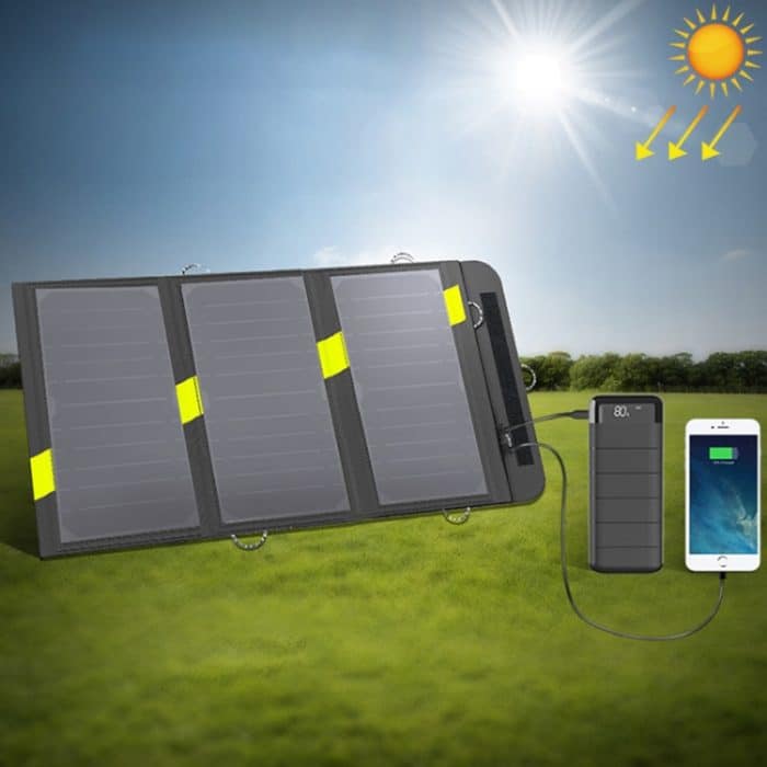 ALLPOWERS 20W 5V Solar Phone Ladegerät Tragbares Solarpanel mit zwei USB-Ausgängen – Bild 1