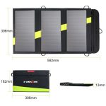 ALLPOWERS 20W 5V Solar Phone Ladegerät Tragbares Solarpanel mit zwei USB-Ausgängen – Bild 3