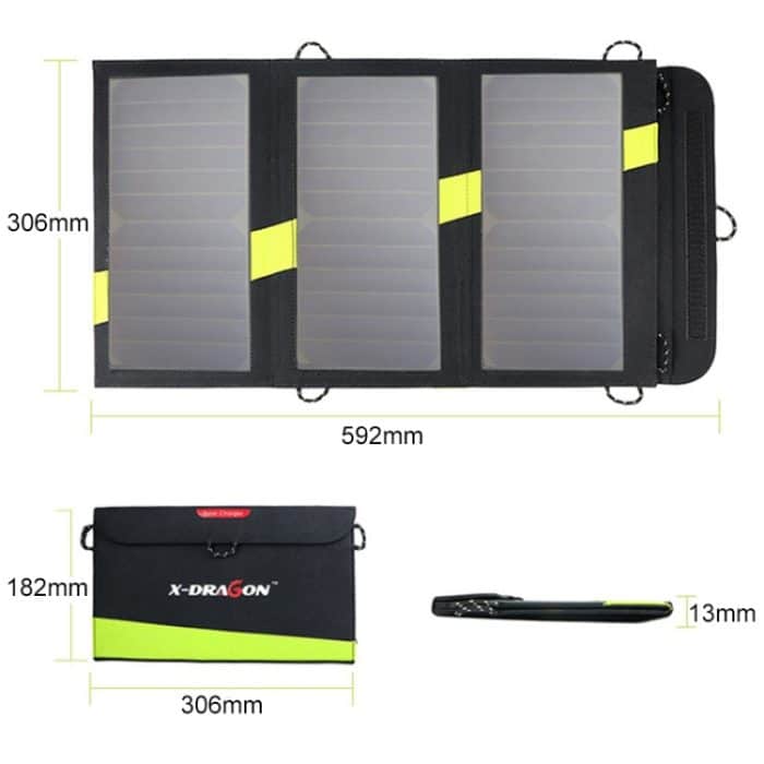 ALLPOWERS 20W 5V Solar Phone Ladegerät Tragbares Solarpanel mit zwei USB-Ausgängen – Bild 3