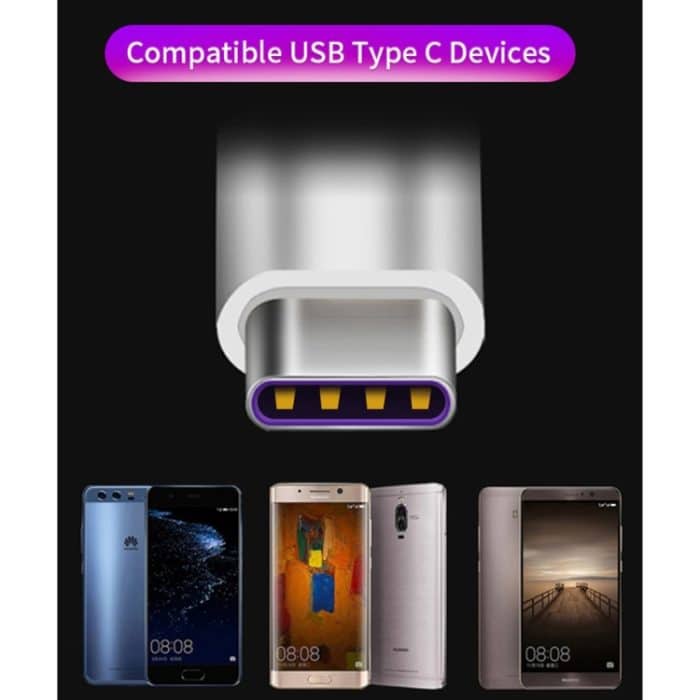 5A USB auf USB-C / Typ-C Handy Tablet PC Universelles superschnelles Ladedatenkabel – Bild 13