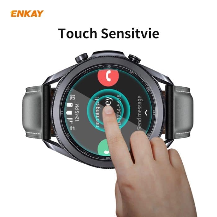 ENKAY Hat-Prince 0,2 mm 9H 2,15D gebogene Kante gehärtetes Glas Displayschutzfolie Uhrenfolie, For Samsung Galaxy Watch 3 45mm, For Samsung Galaxy Watch 3 41mm – Bild 3