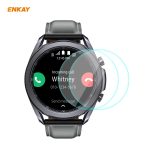 2 Stück ENKAY Hat-Prince 0,2 mm 9H 2,15D gebogene Kante gehärtetes Glas Displayschutzfolie Uhrenfolie, For Samsung Galaxy Watch 3 45mm, For Samsung Galaxy Watch 3 41mm