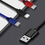 3 in 1 USB auf 8 Pin + Typ C / USB C + Micro USB Geflochtenes Ladekabel, Kabellänge: 1,2 m – Bild 4