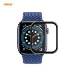 ENKAY Hat-Prince 0,2 mm 9H Oberflächenhärte 3D explosionsgeschützte Aluminiumlegierungskante Vollbild-Displayschutzfolie aus gehärtetem Glas, For Apple Watch 6/5/4/SE 40mm, For Apple Watch 6/5/4/SE 44mm