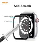 ENKAY Hat-Prince 0,2 mm 9H Oberflächenhärte 3D explosionsgeschützte Aluminiumlegierungskante Vollbild-Displayschutzfolie aus gehärtetem Glas, For Apple Watch 6/5/4/SE 40mm, For Apple Watch 6/5/4/SE 44mm – Bild 5