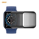 10 Stück ENKAY Hat-Prince 0,2 mm 9H Oberflächenhärte, explosionsgeschützte 3D-Aluminiumlegierungskante, Vollbild-Displayschutzfolie aus gehärtetem Glas, For Apple Watch 6/5/4/SE 40mm, For Apple Watch 6/5/4/SE 44mm