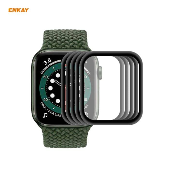 SYA001225401A.jpg 5 Stück für Apple Watch Serie 6/5/4/SE 44 mm ENKAY Hat-Prince 3D-Vollbild-PET-gebogener HD-Displayschutzfilm mit heißer Biegung, For Apple Watch Series 6/5/4/SE 44mm – Bild 1