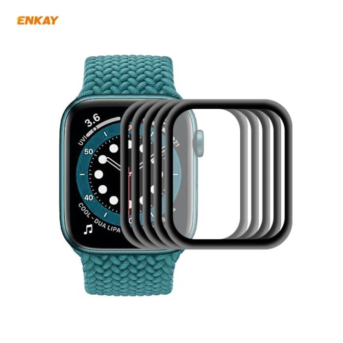 5 Stück ENKAY Hat-Prince 3D-Vollbild-Soft-PC-Kante + PMMA-HD-Displayschutzfolie, For Apple Watch 6/5/4/SE 44mm, For Apple Watch 6/5/4/SE 40mm – Bild 1