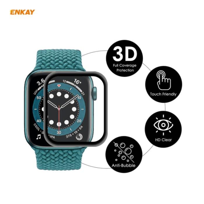 2 Stück ENKAY Hat-Prince 3D-Vollbild-Soft-PC-Kante + PMMA-HD-Displayschutzfolie, For Apple Watch 6/5/4/SE 44mm, For Apple Watch 6/5/4/SE 40mm – Bild 2