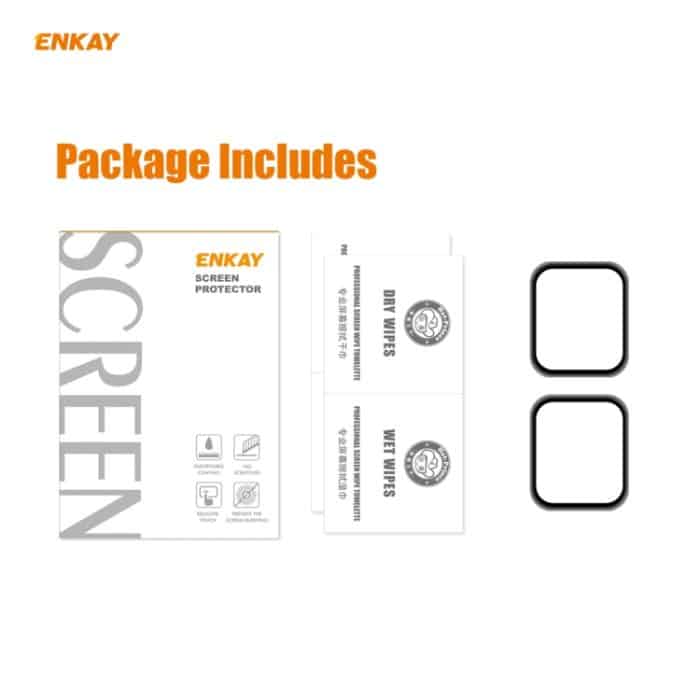 2 Stück ENKAY Hat-Prince 3D-Vollbild-Soft-PC-Kante + PMMA-HD-Displayschutzfolie, For Apple Watch 6/5/4/SE 44mm, For Apple Watch 6/5/4/SE 40mm – Bild 8