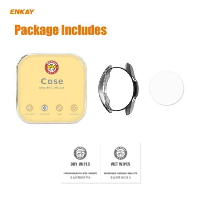 Für Samsung Galaxy Watch 3 41 mm 2 in 1 ENKAY Hat-Prince Galvanisieren Sie weiches TPU-Gehäuse + 0,2 mm 9H 2,15D gebogene Kante aus gehärtetem Glas – Bild 8