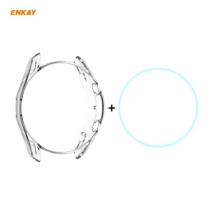 SYA001399802.jpg 2-in-1 ENKAY Hat-Prince transparentes weiches TPU-Gehäuse + 0,2 mm 9H 2,15D gehärtete Glasfolie mit gebogenen Kanten, For Samsung Galaxy Watch 3 41mm, For Samsung Galaxy Watch 3 45mm – Bild 1