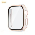 ENKAY Hat-Prince Galvanisiertes PC-Gehäuse mit vollständiger Abdeckung + Schutzglas aus gehärtetem Glas für Apple Watch Series 6 / 5 / 4 / SE 44 mm, For Apple Watch Series 6 / 5 / 4 / SE 44mm – Bild 8