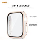 ENKAY Hat-Prince Galvanisiertes PC-Gehäuse mit vollständiger Abdeckung + Schutzglas aus gehärtetem Glas für Apple Watch Series 6 / 5 / 4 / SE 44 mm, For Apple Watch Series 6 / 5 / 4 / SE 44mm – Bild 2