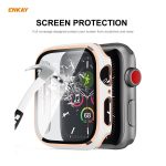 ENKAY Hat-Prince Galvanisiertes PC-Gehäuse mit vollständiger Abdeckung + Schutzglas aus gehärtetem Glas für Apple Watch Series 6 / 5 / 4 / SE 44 mm, For Apple Watch Series 6 / 5 / 4 / SE 44mm – Bild 5
