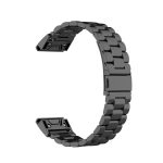 Für Garmin Fenix5/Forerunner935/Garmin Approach S60 Edelstahl drei Stämme von Metall Ersatz Schnellverschlussband, black, silver, gold, rose gold