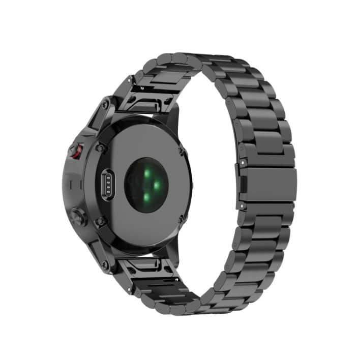 Für Garmin Fenix5/Forerunner935/Garmin Approach S60 Edelstahl drei Stämme von Metall Ersatz Schnellverschlussband, black, silver, gold, rose gold – Bild 7