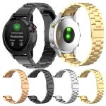 Für Garmin Fenix5/Forerunner935/Garmin Approach S60 Edelstahl drei Stämme von Metall Ersatz Schnellverschlussband, black, silver, gold, rose gold – Bild 5