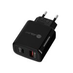 TE-PD01 PD 20W + QC3.0 USB Dual Ports Schnellladegerät mit Kontrollleuchte, EU-Stecker