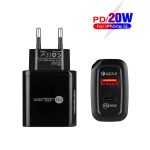 TE-PD01 PD 20W + QC3.0 USB Dual Ports Schnellladegerät mit Kontrollleuchte, EU-Stecker – Bild 6